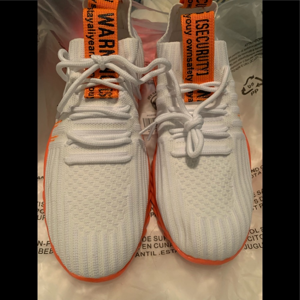 New white and orange gym shoes by Jolimall ~ never worn 8.5